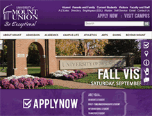 Tablet Screenshot of mountunion.edu